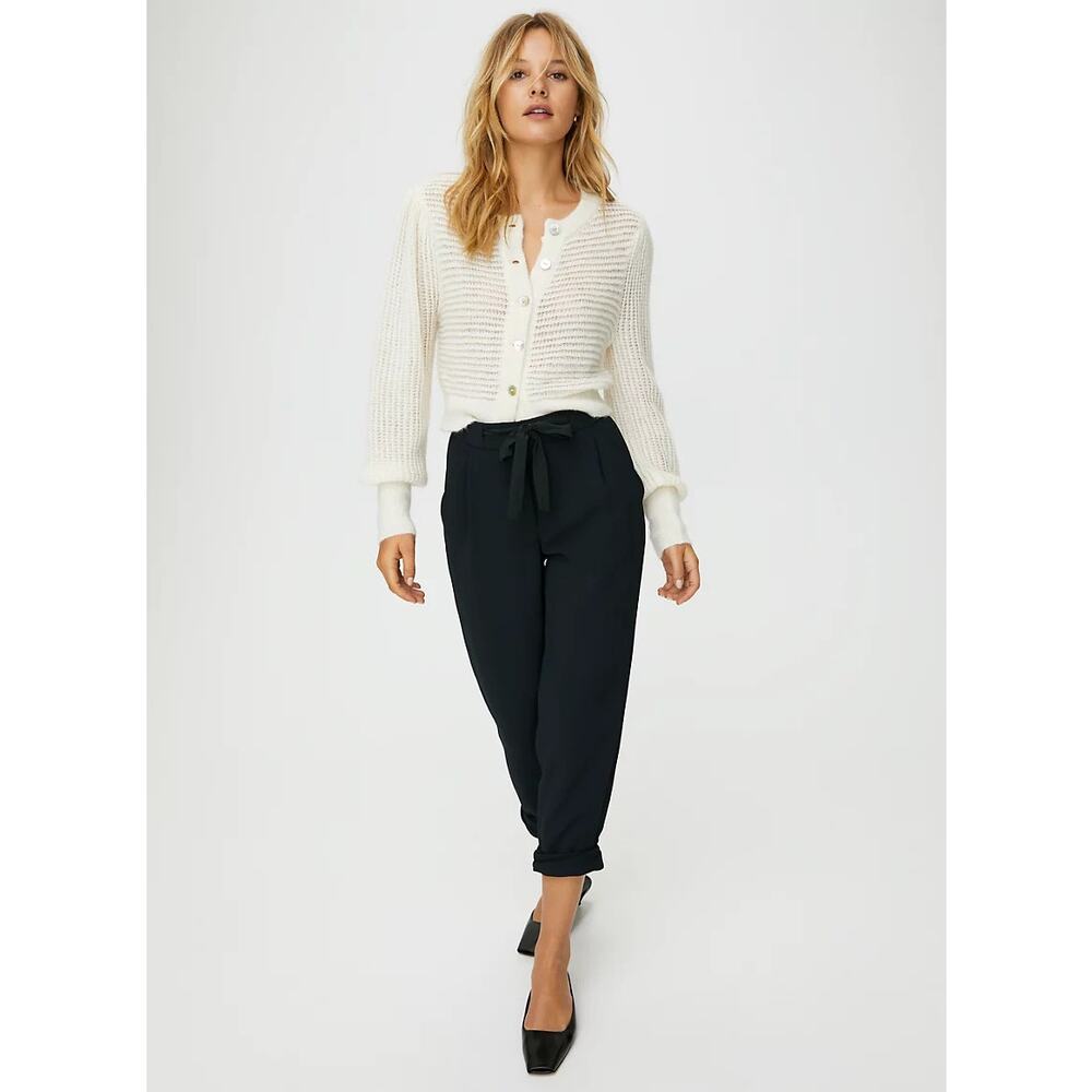 Aritzia Wilfred Allant Cropped Tie Waist Pant Charcoal Size 6 - Picture 9 of 11